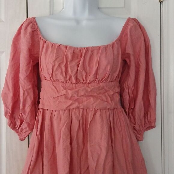 HYFVE HYFVE HYFVE off the shoulder peek a boo mini swing dress Sz S EUC - Picture 3 of 7